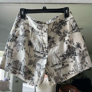 100% linen sailboat print Tommy Bahama shorts size 6